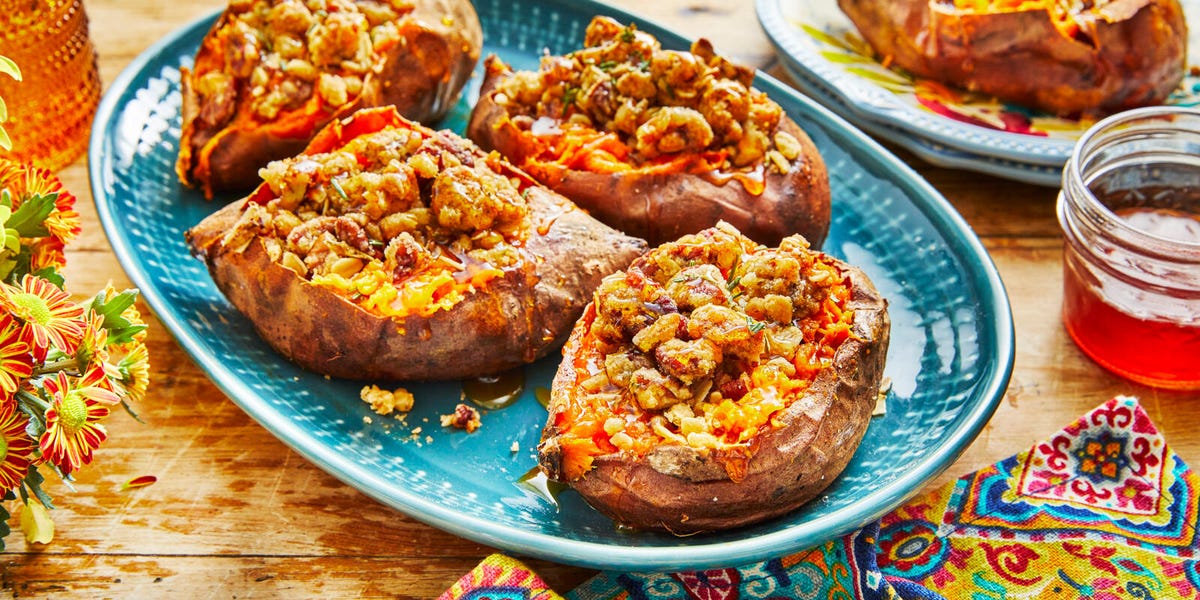 Thanksgiving Star: Make-Ahead Loaded Twice-Baked Sweet Potatoes